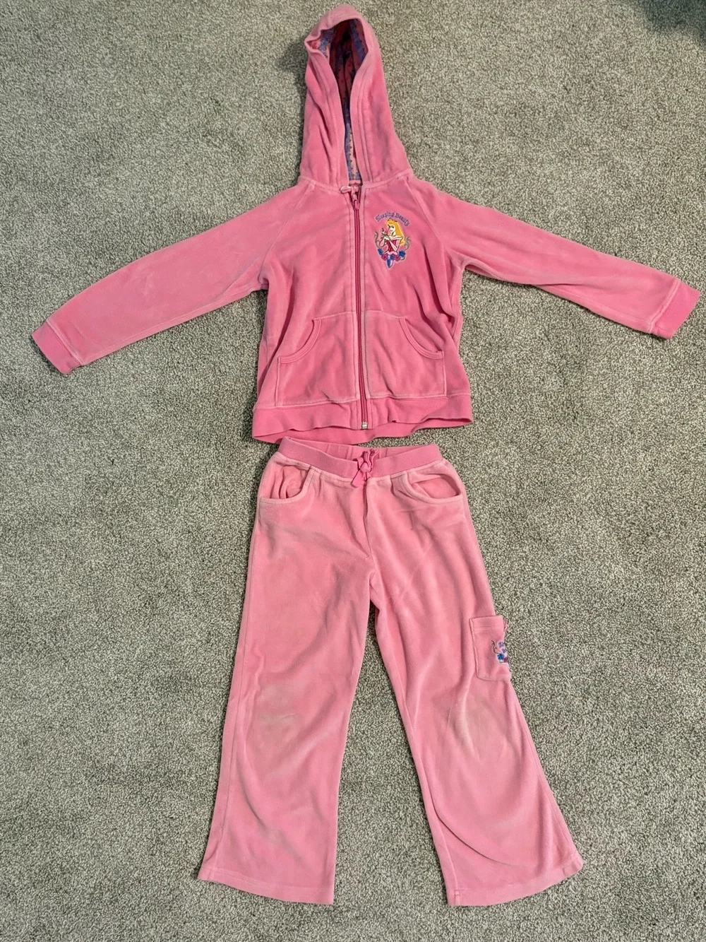 Sleeping Beauty Velour Jacket and Pants  Matching Set